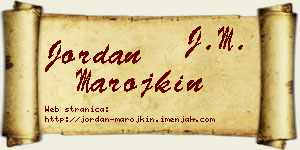Jordan Marojkin vizit kartica